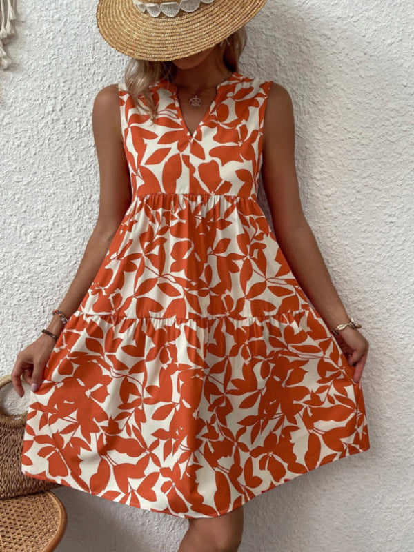 Lydea | Mouwloze Print Jurk - Fashion Lab