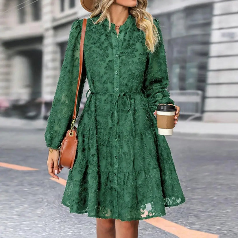 Imari | Elegante Midi Jurk van Kant - Fashion Lab