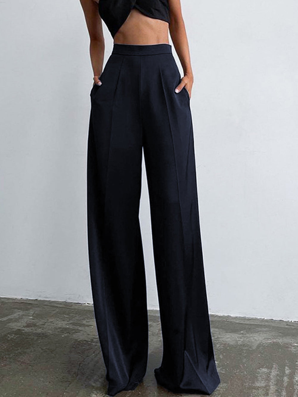 broek voor dames – Jorielle | Oversized Satijnen Wijde Broek