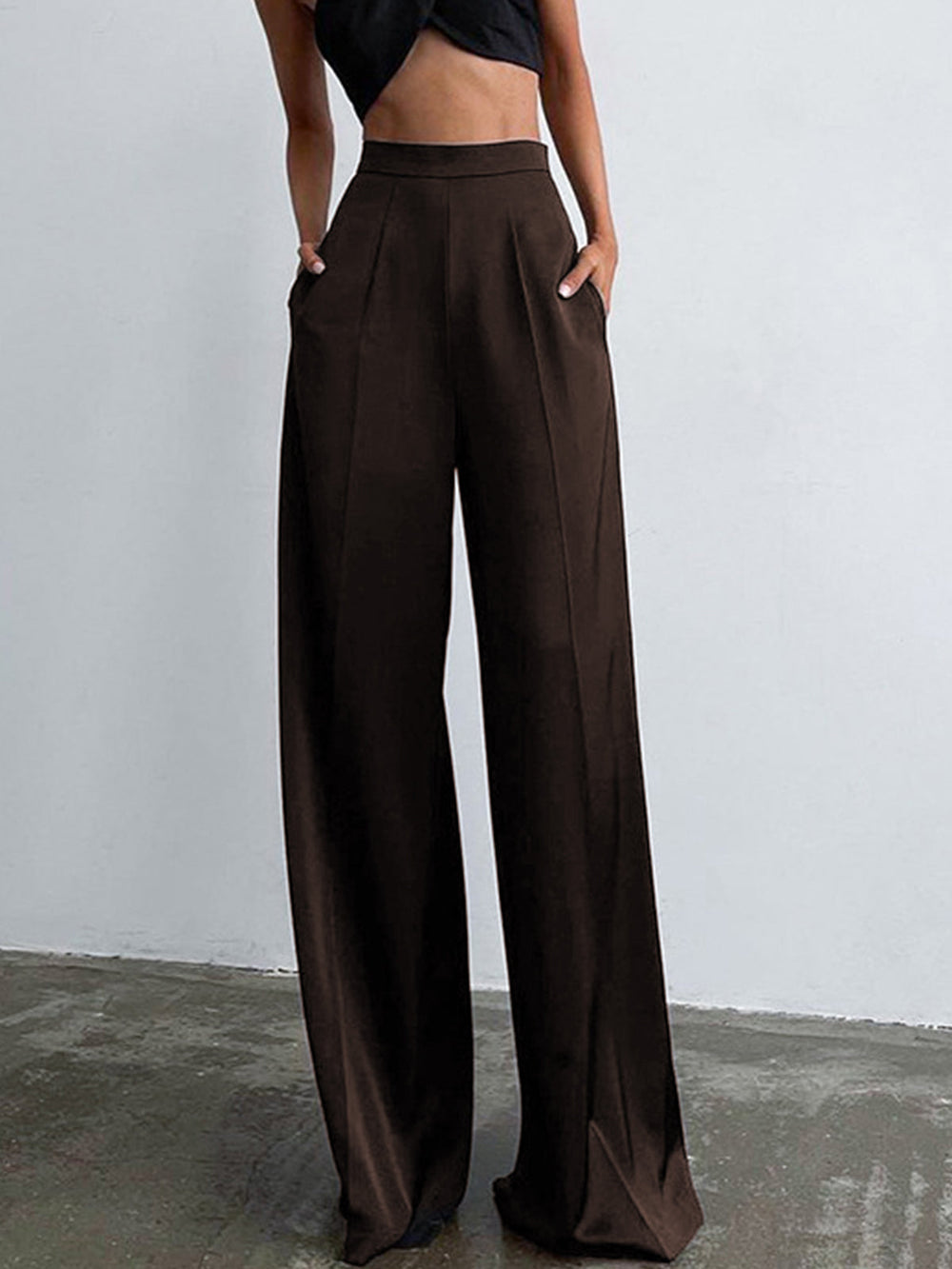 broek voor dames – Jorielle | Oversized Satijnen Wijde Broek