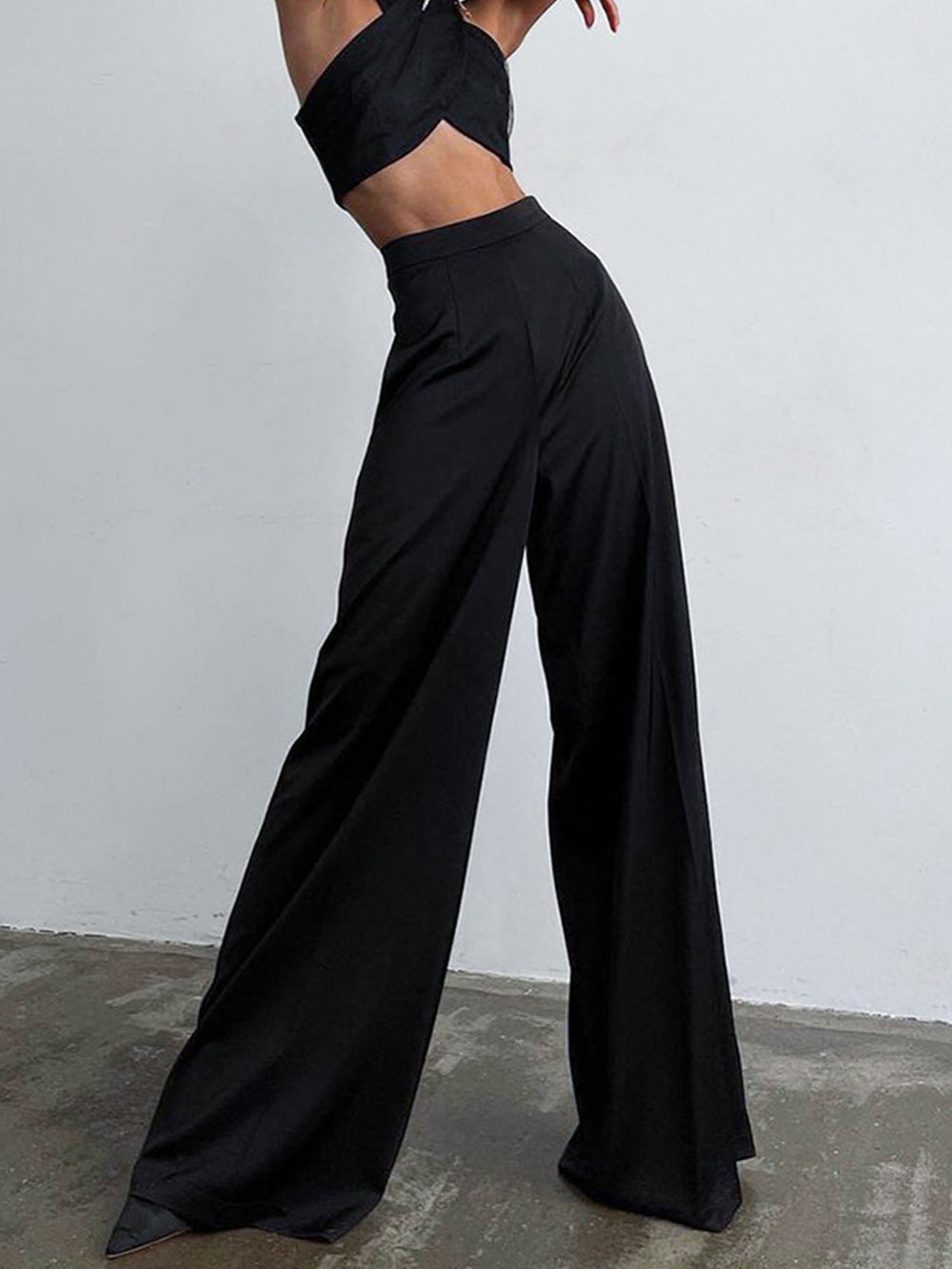 broek voor dames – Jorielle | Oversized Satijnen Wijde Broek