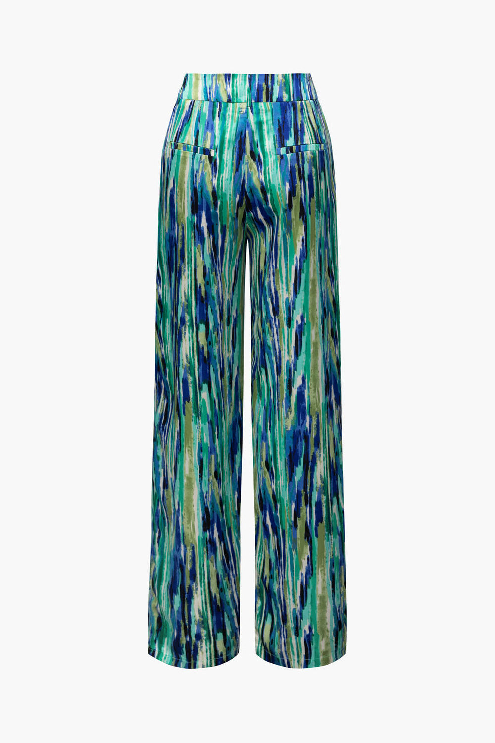 broek voor dames – Jossara | Marmerprint Hoge Taille Lange Broek