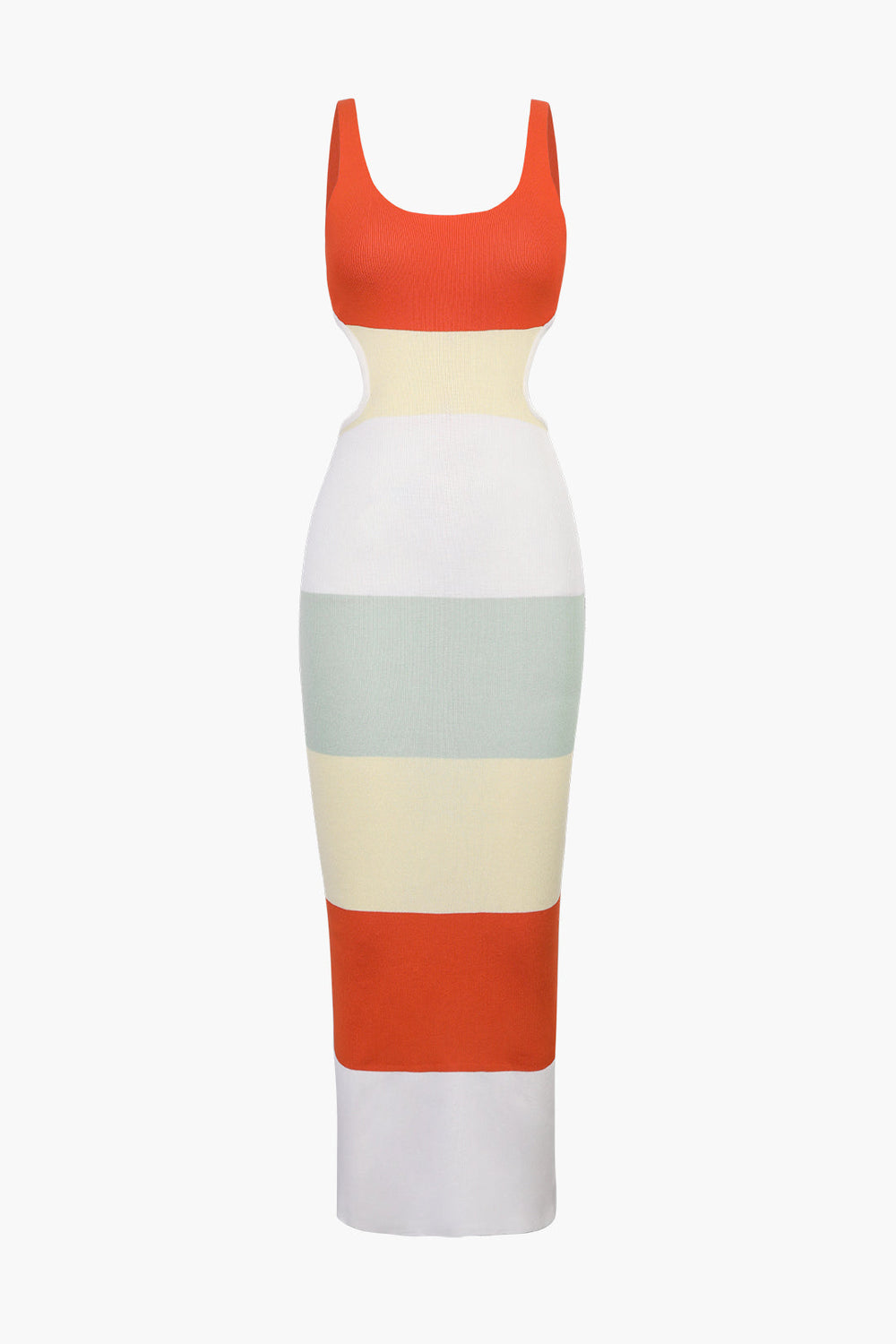 dress voor dames – Jovia | Multikleurige Gestreepte Maxidress Met Open Rug