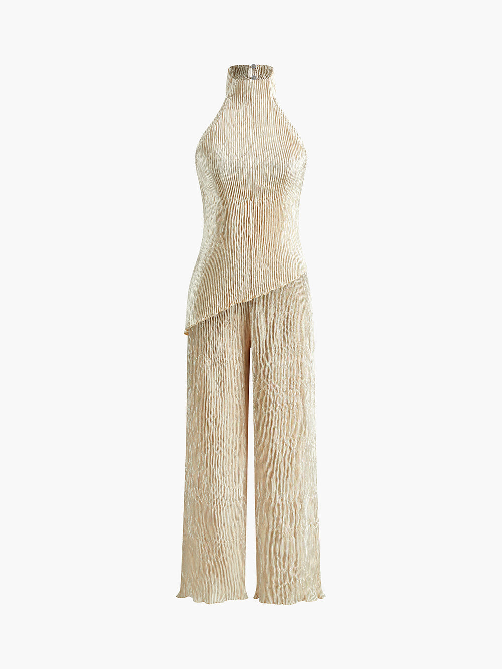 broek voor dames β Juvina | Crop Top Met Wijd Uitlopende Broek