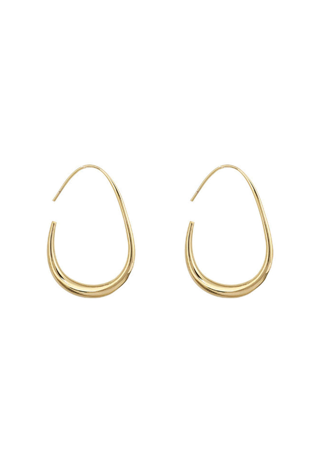 oorbellen voor dames – Kaira | Ovale Metalen Oorbellen