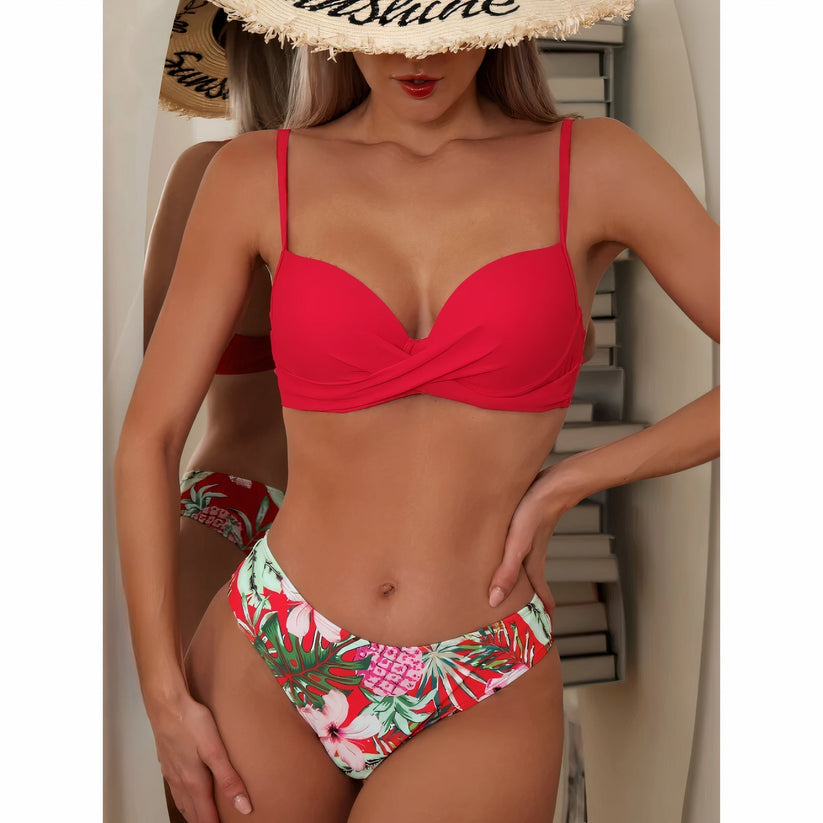 set voor dames β Lapina | Drie Delige Bikini Set Met Bloemenprint