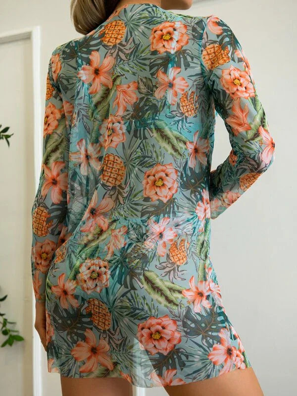 set voor dames β Lapina | Drie Delige Bikini Set Met Bloemenprint