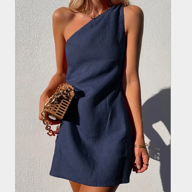 Lielle | Elegante en Comfortabele One Shoulder Jurk - Fashion Lab