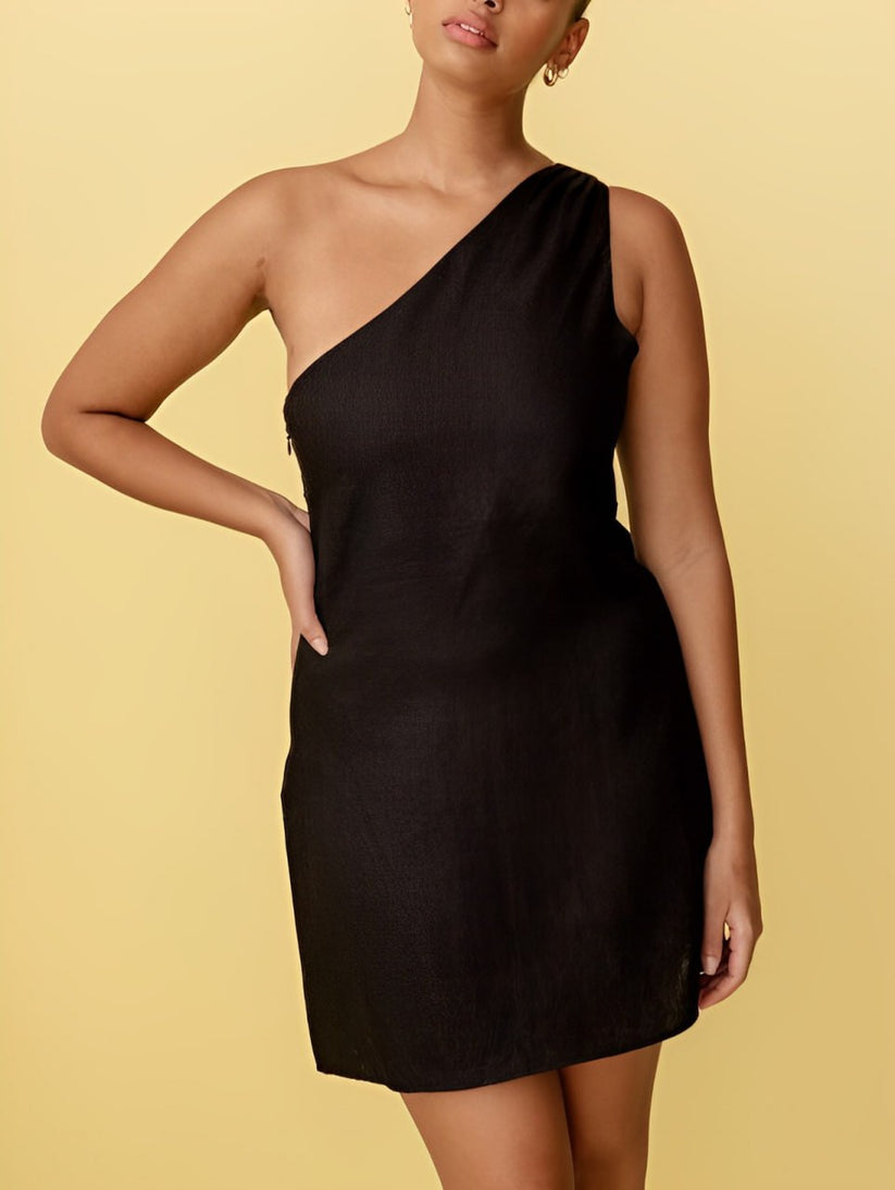 Lielle | Elegante en Comfortabele One Shoulder Jurk - Fashion Lab