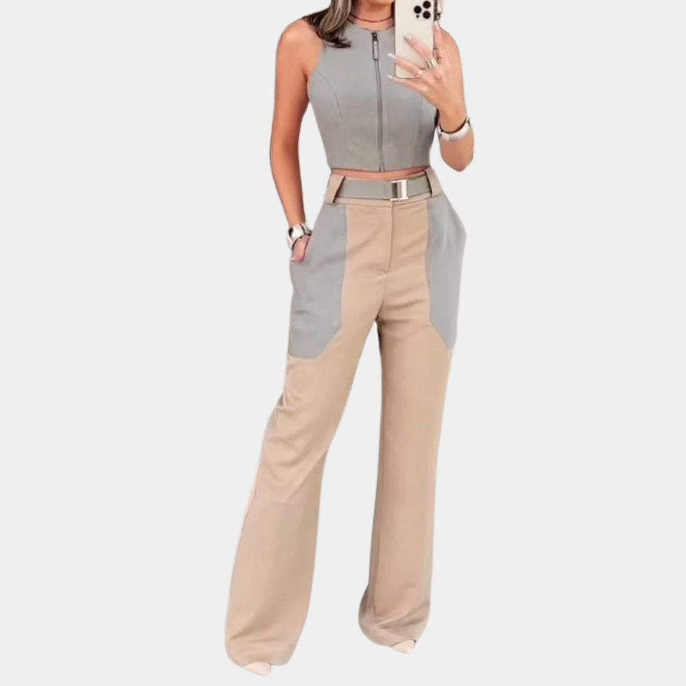 Christy | Two-Tone Wide-Leg set - Fashion Lab