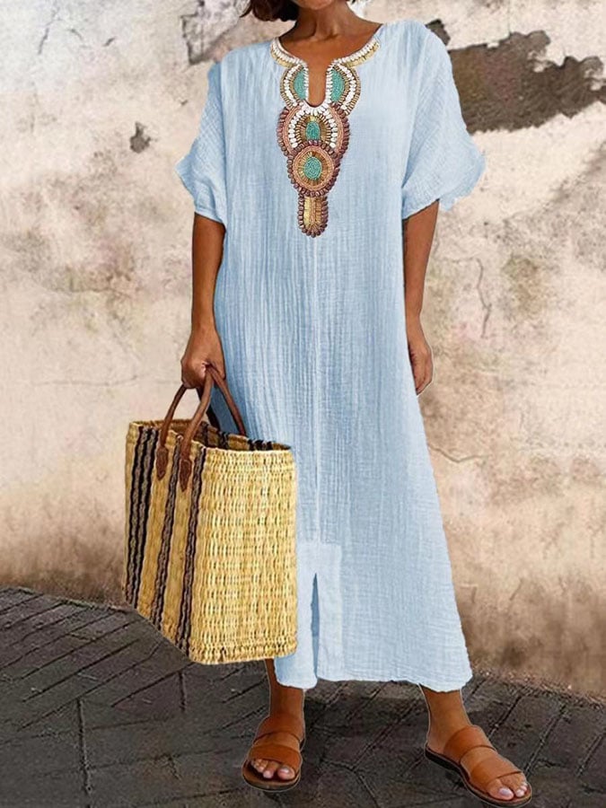 jurk voor dames โ Lorielle | Stijlvolle En Luchtige Kaftan Jurk