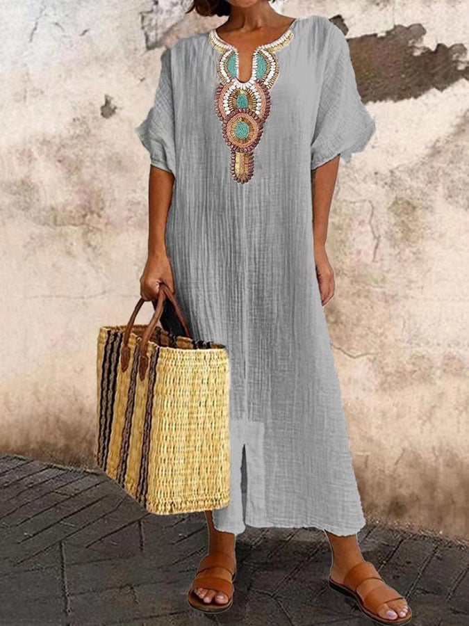 jurk voor dames โ Lorielle | Stijlvolle En Luchtige Kaftan Jurk