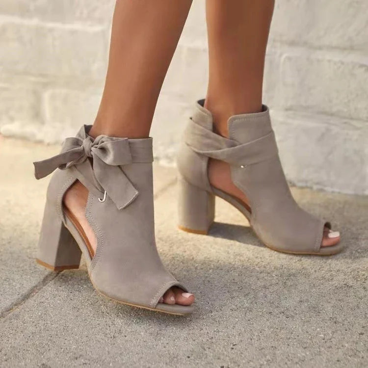 sandalen voor dames – Nadia | Orthopedische Strik Hoge Hak Sandalen