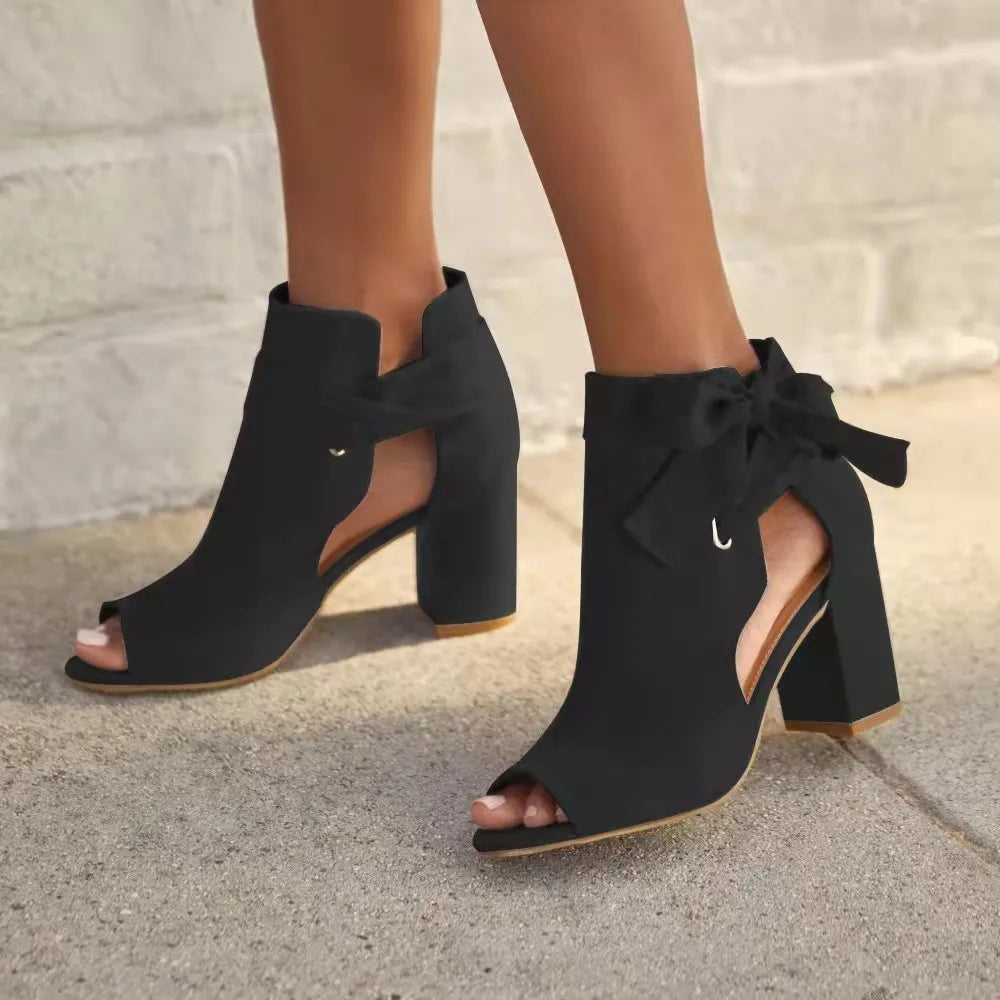 sandalen voor dames – Nadia | Orthopedische Strik Hoge Hak Sandalen