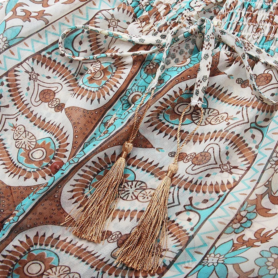 Naphisa | Bohemian Maxi Jurk Met Split - Fashion Lab