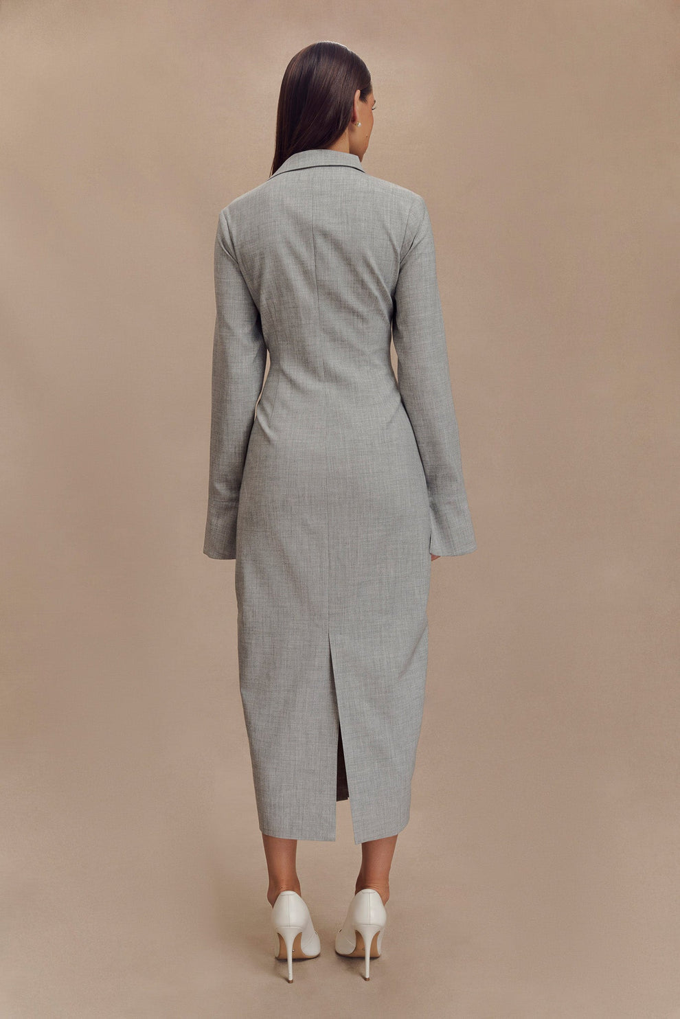 Jurk voor dames โ Nisa | Getailleerde Shirt Midi Jurk