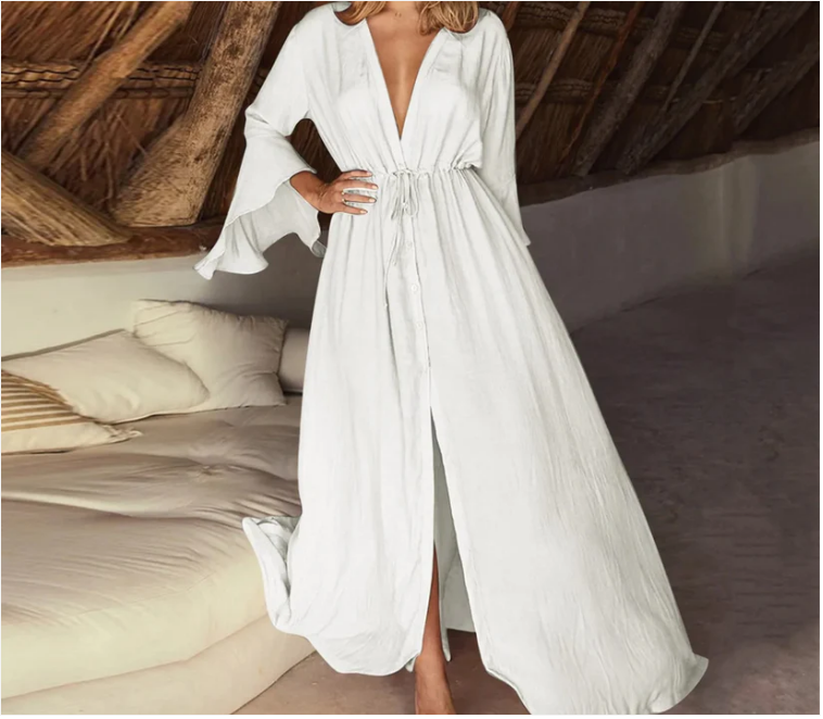 Oksana | Comfortabele Maxi Strand Jurk - Fashion Lab
