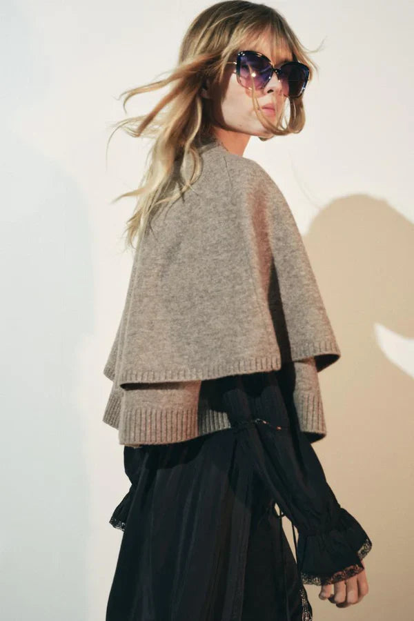 Jas voor dames – Oriana | Gebreide Cape Jas