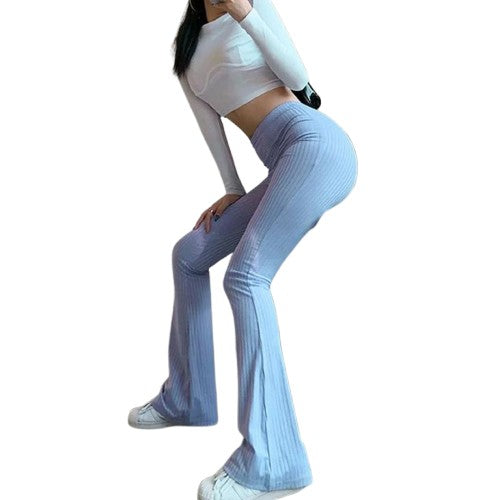 Adria | Flared Ribbed Broek - Fashion Lab