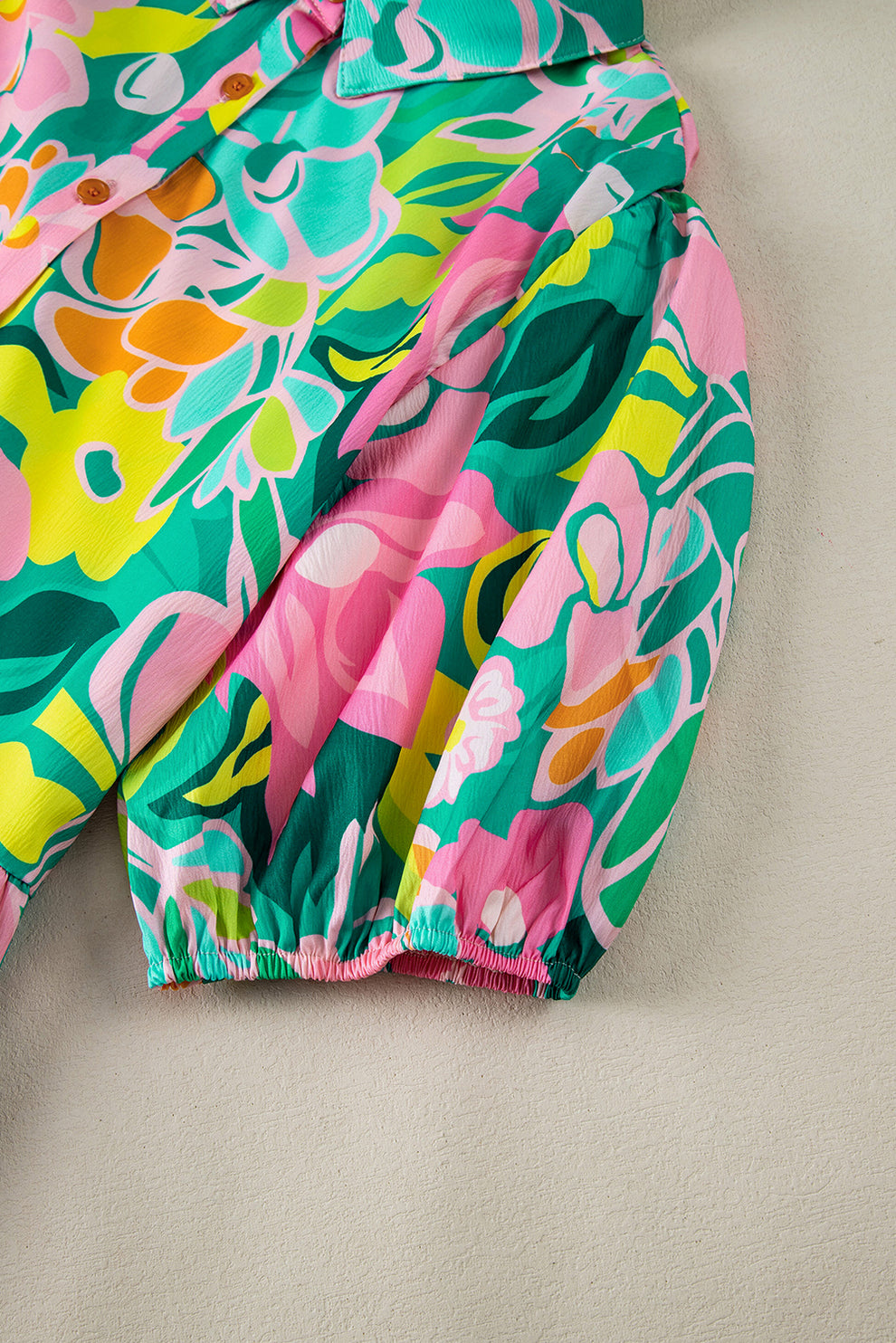 Paloma | Jurk Met Bloemen En Pofmouwen - Fashion Lab