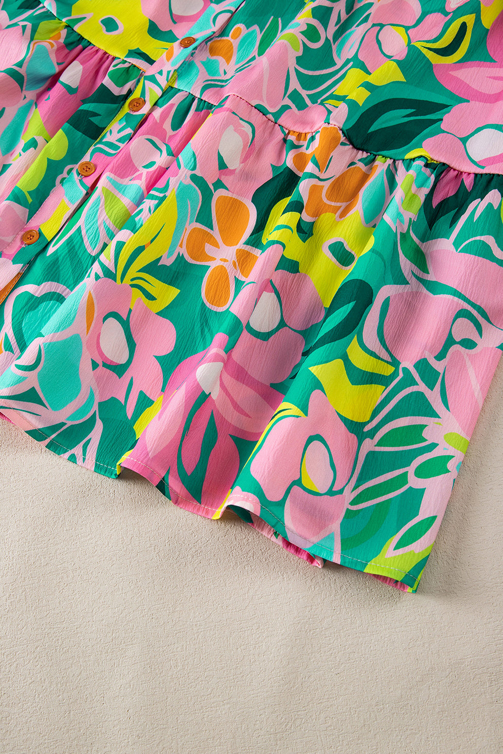 Paloma | Jurk Met Bloemen En Pofmouwen - Fashion Lab