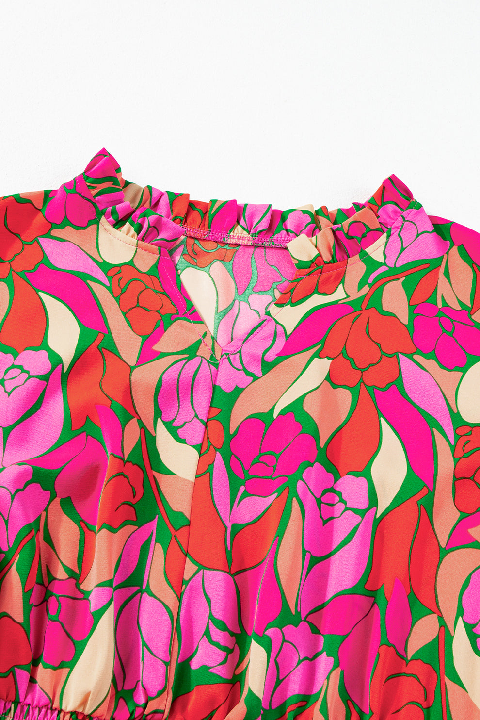 Pamela | Maxi Jurk Met Bloemenprint En Korte Mouwen - Fashion Lab