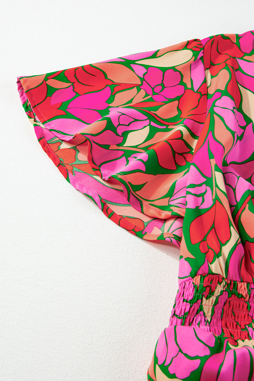 Pamela | Maxi Jurk Met Bloemenprint En Korte Mouwen - Fashion Lab