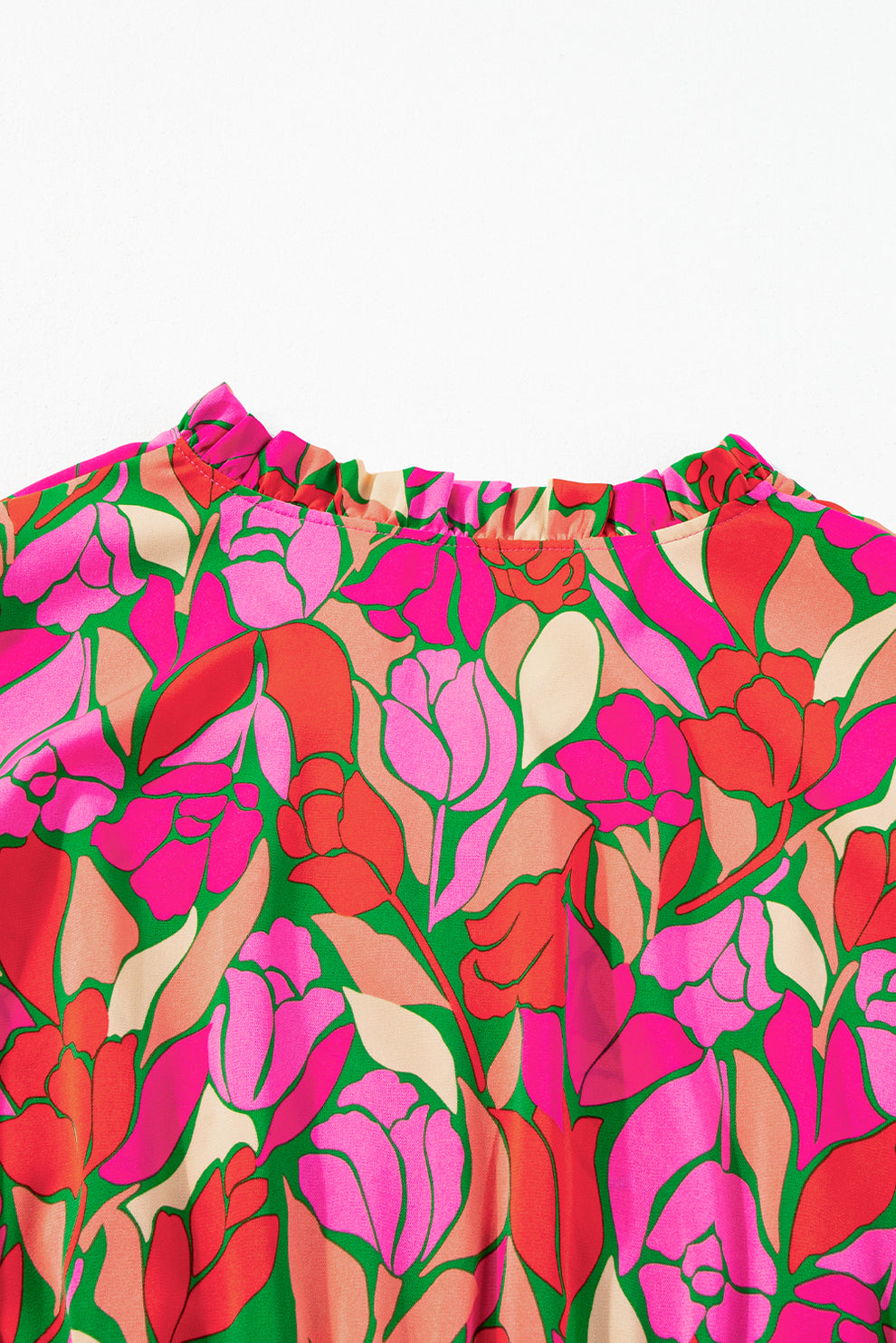 Pamela | Maxi Jurk Met Bloemenprint En Korte Mouwen - Fashion Lab
