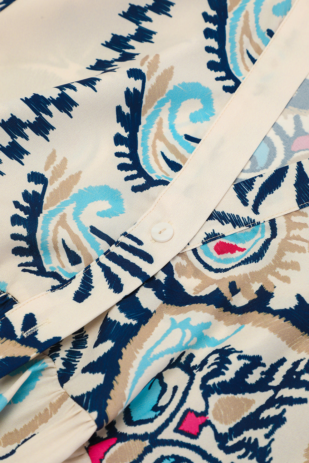 Pandora | Tribal Print Armband Mouw Knoop Mini Jurk - Fashion Lab