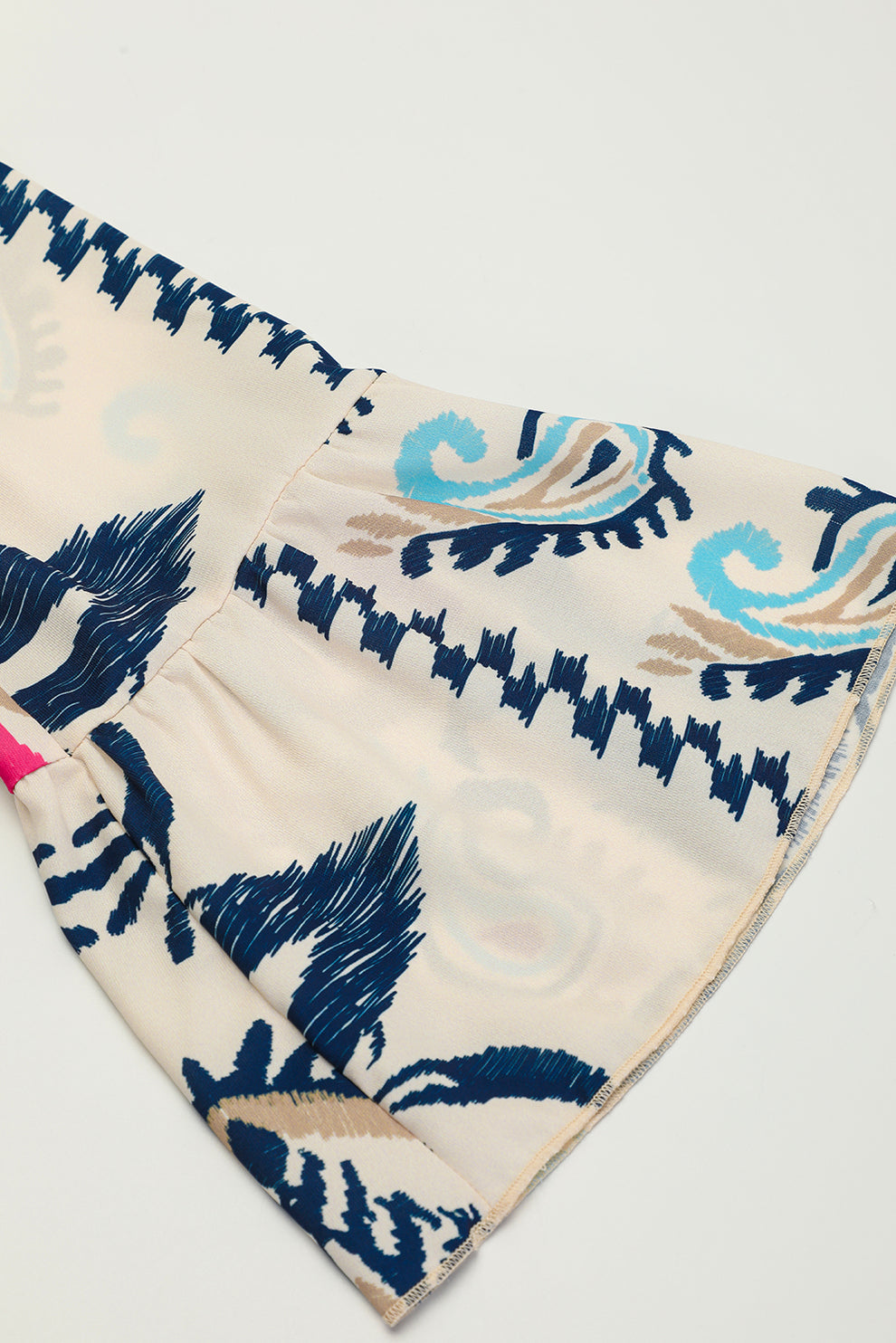 Pandora | Tribal Print Armband Mouw Knoop Mini Jurk - Fashion Lab