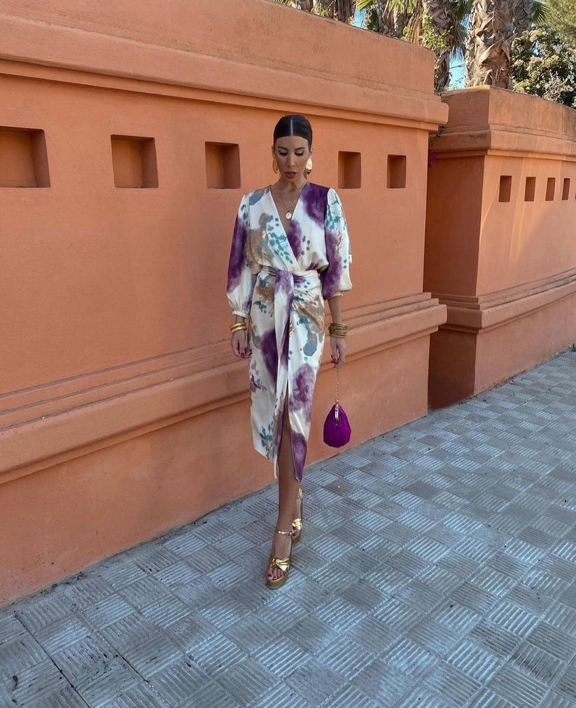 Penelope | Elegante Zomerjurk Met V-Hals - Fashion Lab