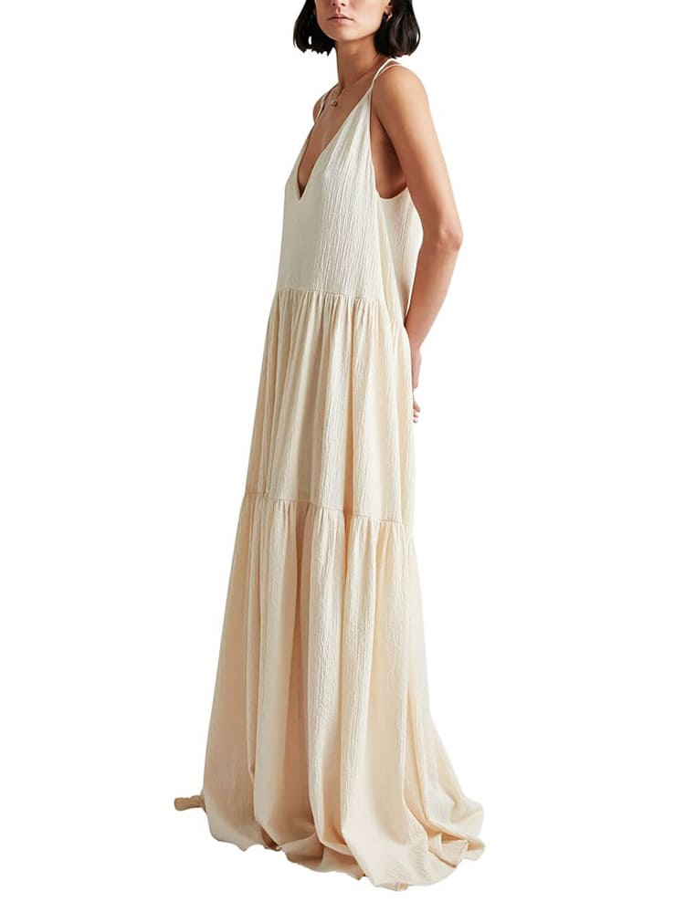 Piera | Wijde Maxi Jurk - Fashion Lab