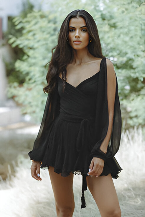 Lizzie | Romantische Chiffon Mini-Jurk - Fashion Lab