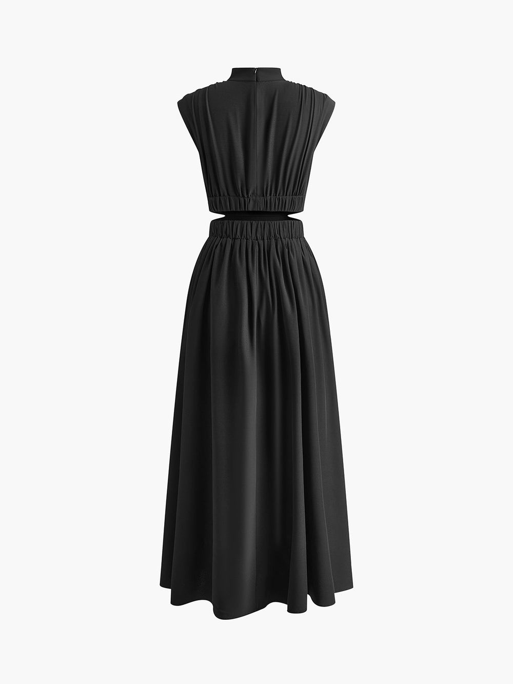 Polina | Lange Mock Neck Cut Out Jurk - Fashion Lab