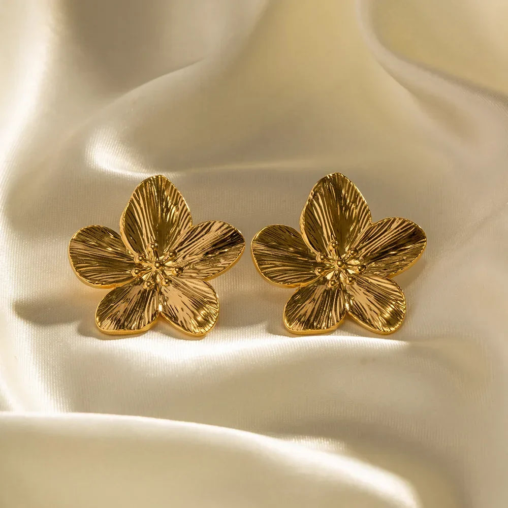oorbellen voor dames โ Rebca | Stijlvolle Vintage Gouden Bloem Oorbellen voor Dames