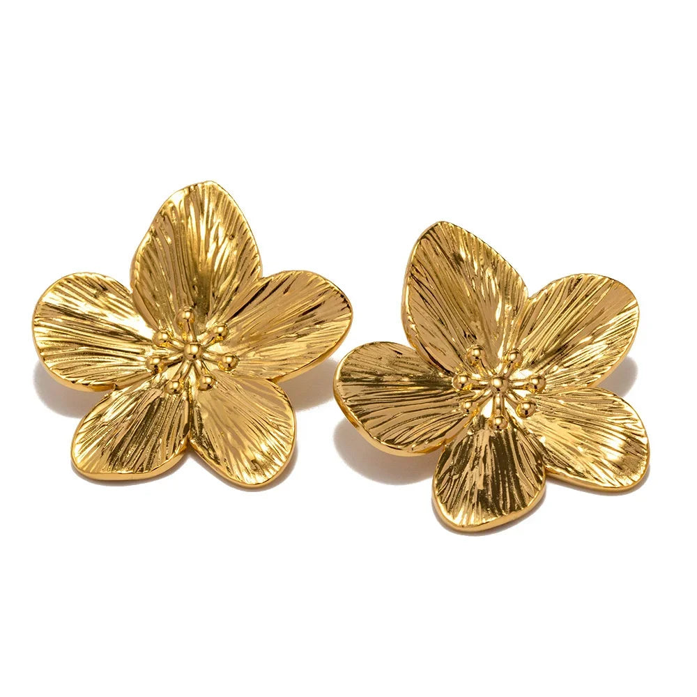 oorbellen voor dames โ Rebca | Stijlvolle Vintage Gouden Bloem Oorbellen voor Dames