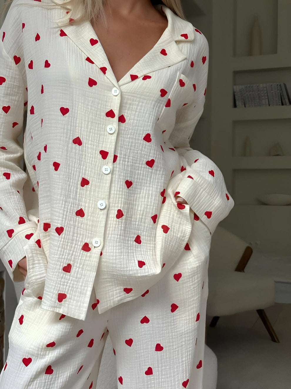Pyjama voor dames – Regina | De Esthetische Hart Pyjamaset