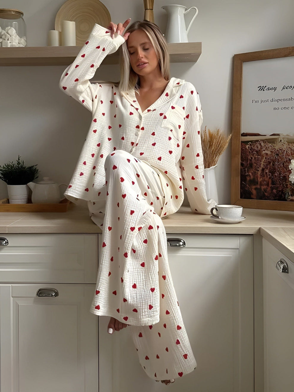Pyjama voor dames – Regina | De Esthetische Hart Pyjamaset