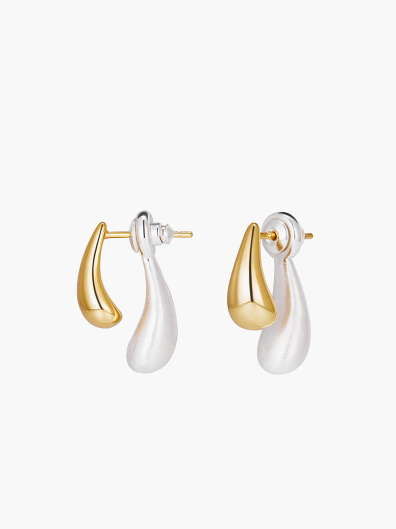 Rina | Tweekleurige Waterdruppeloorbellen - Fashion Lab