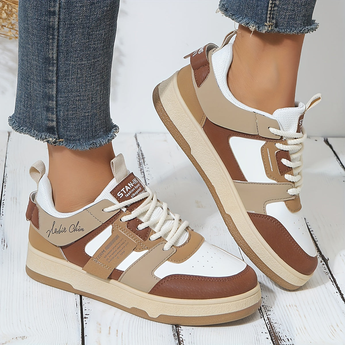 Schoenen voor dames – Sasha | Stijlvolle Colorblock Trendy Sneakers voor Dames