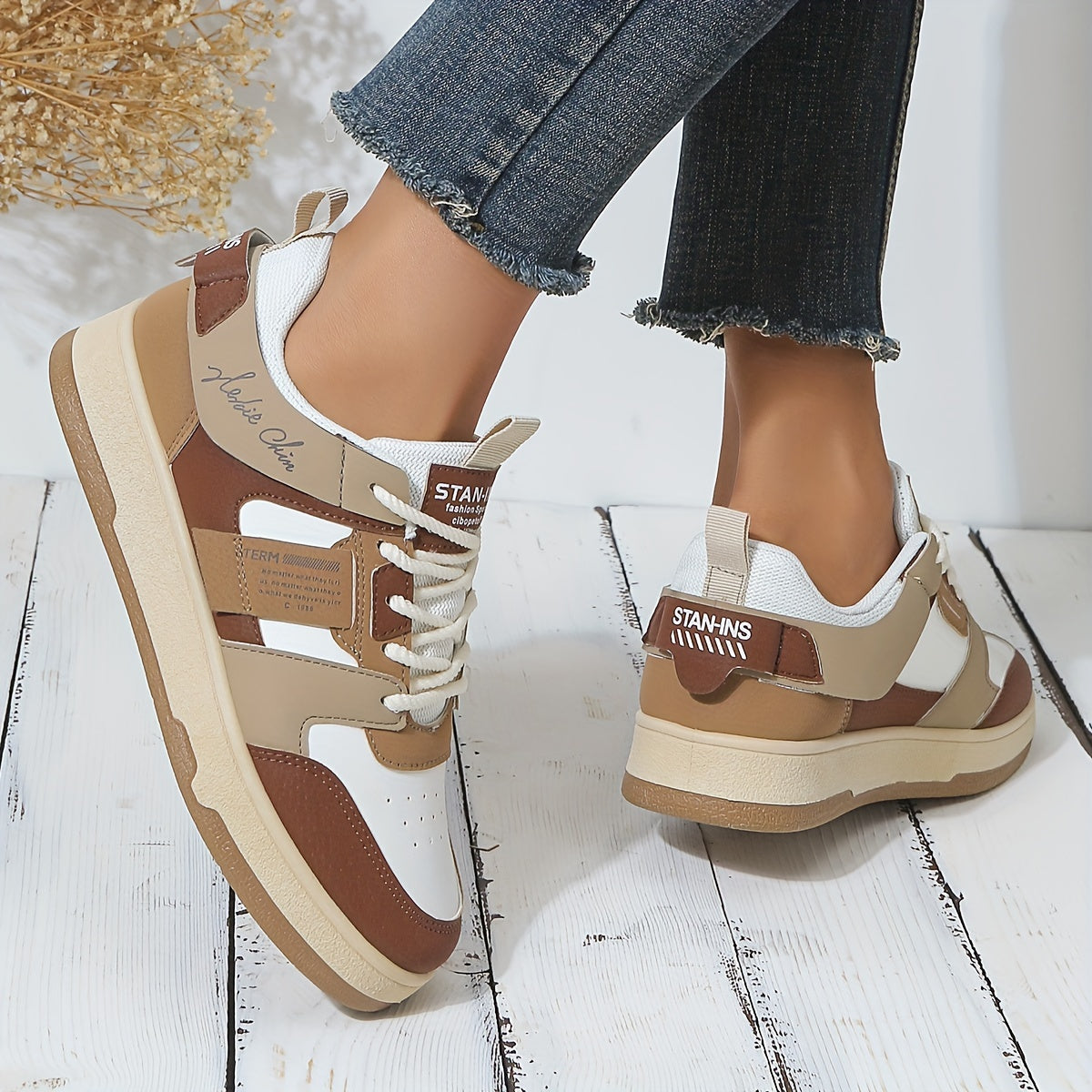 Schoenen voor dames – Sasha | Stijlvolle Colorblock Trendy Sneakers voor Dames