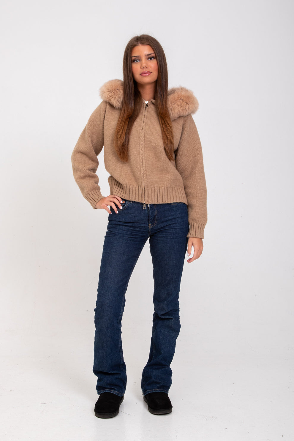 Jas voor dames – Sienna | Bontjas Bruin