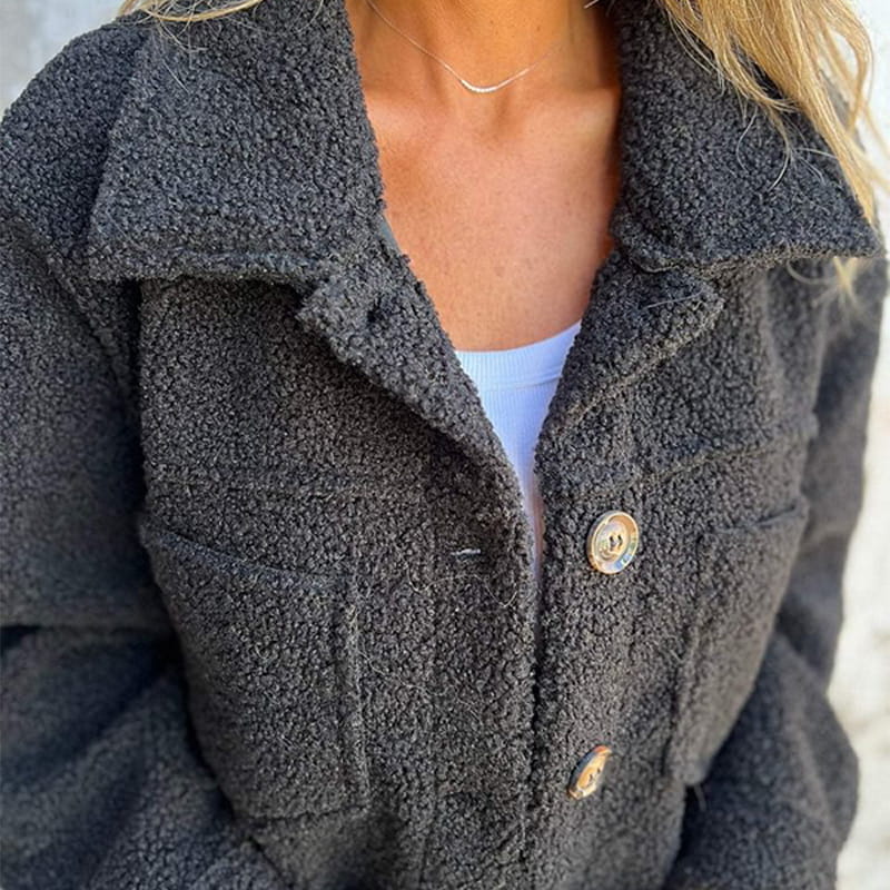 Bellamy | Korte Warme Bouclé Jas - Fashion Lab