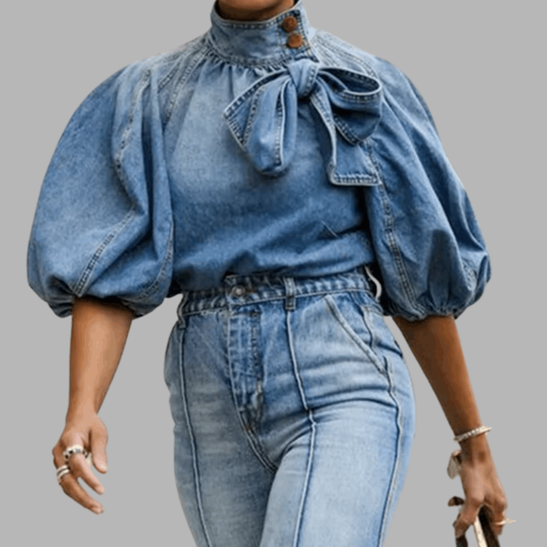 Blouse voor dames โ Tariane | Luchtige Vrouwelijke Veelzijdige Spijkerblouse