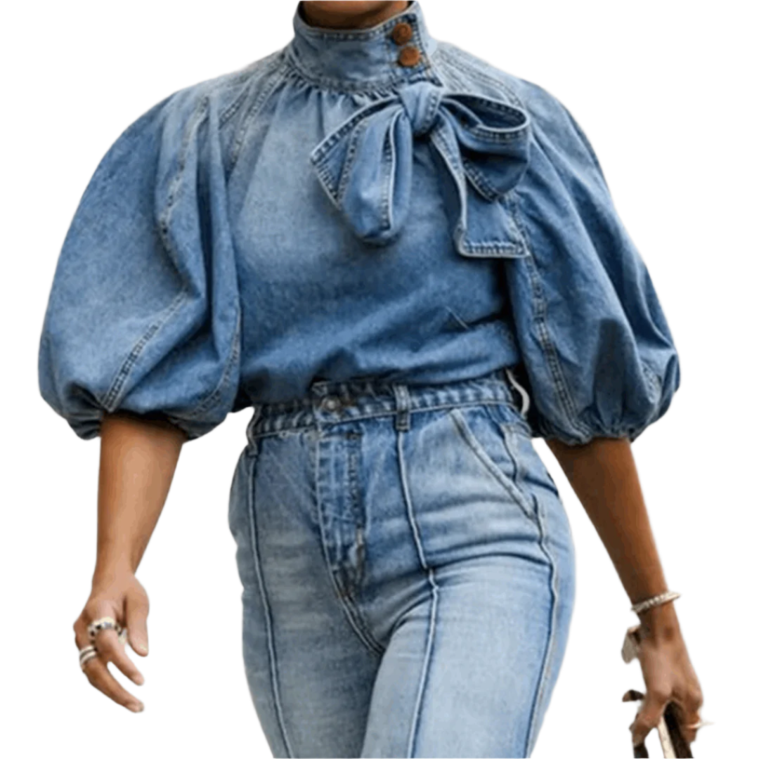 Blouse voor dames โ Tariane | Luchtige Vrouwelijke Veelzijdige Spijkerblouse