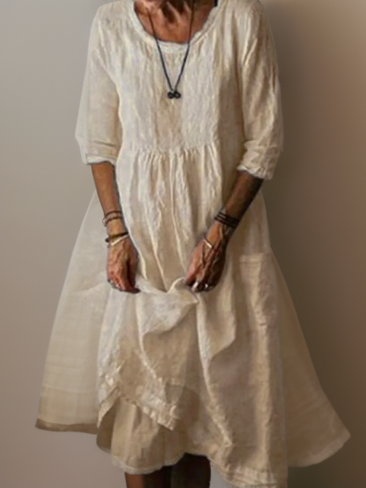 Jurk voor dames โ Twyla | Maxi Jurk Met Losse Ronde Hals