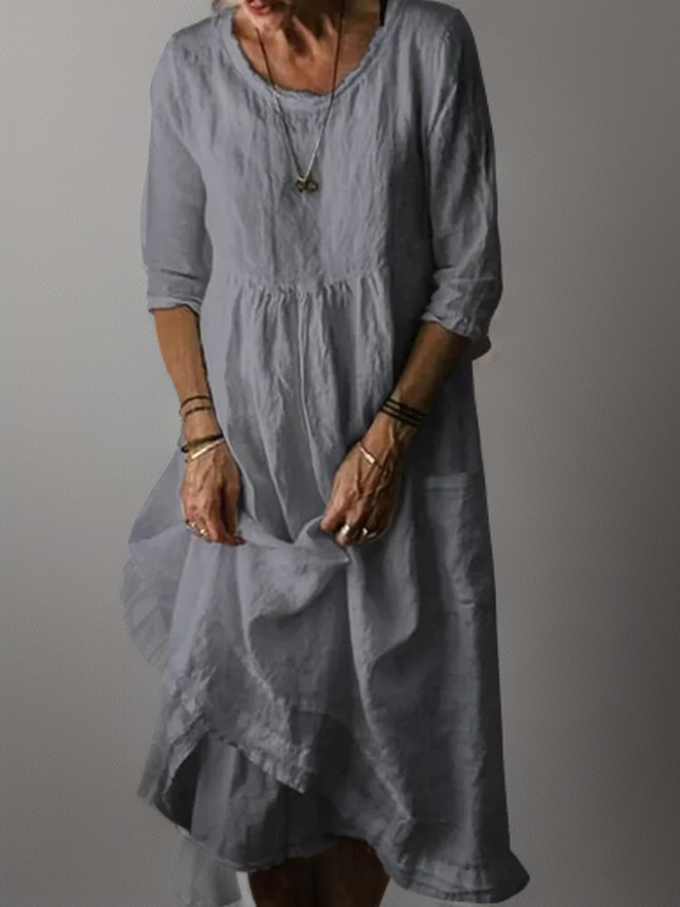 Jurk voor dames โ Twyla | Maxi Jurk Met Losse Ronde Hals