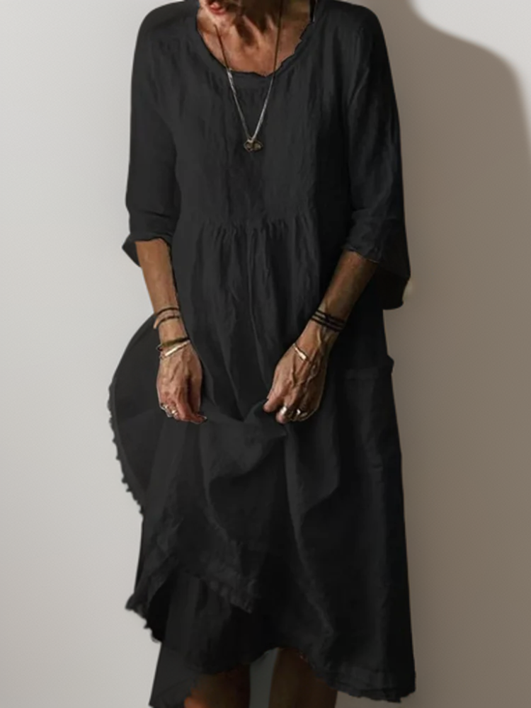 Jurk voor dames โ Twyla | Maxi Jurk Met Losse Ronde Hals
