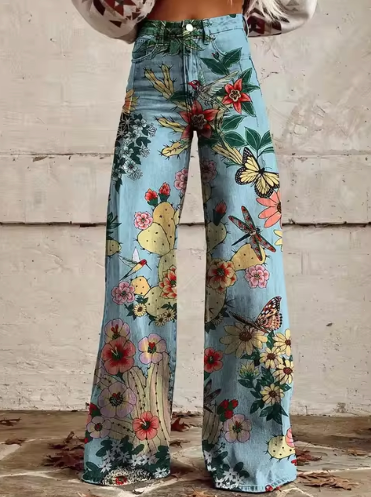 Broek voor dames β Vina | Stijlvolle Hoge Taille Broek met Unieke Prints