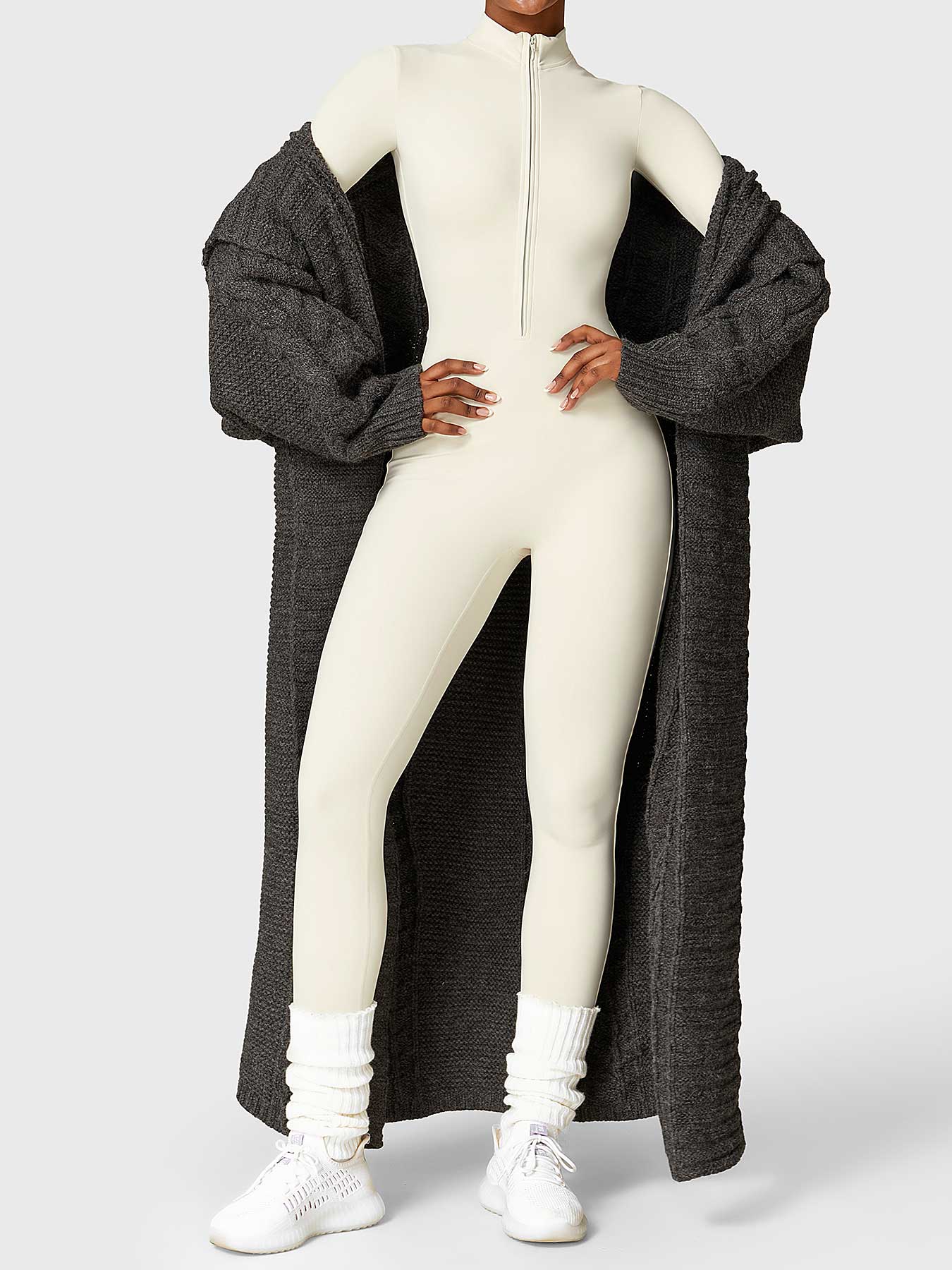 Belle | Fleece Long Sleeve Jumpsuit